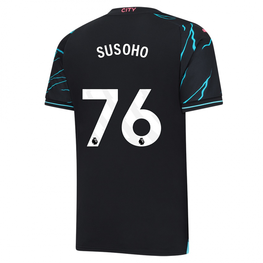 Herren Mahamadou Susoho #76 Dunkelblau Ausweichtrikot Trikot 2023/24 T-Shirt