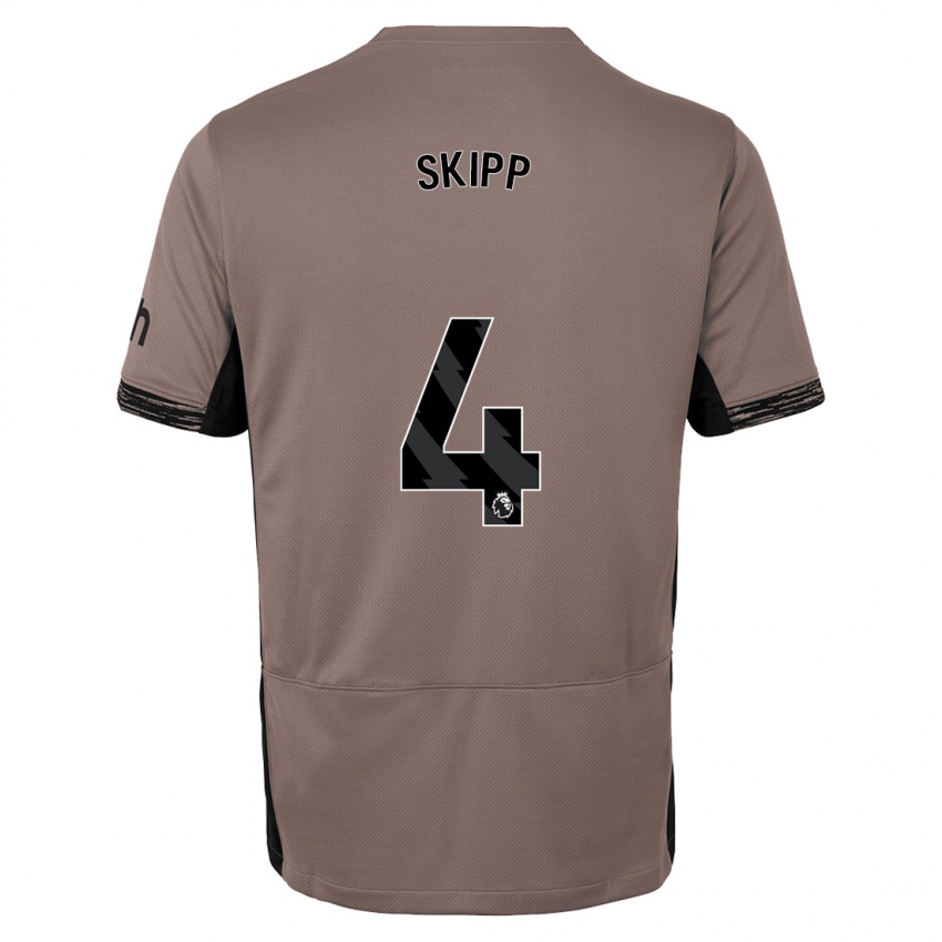 Herren Oliver Skipp #4 Dunkelbeige Ausweichtrikot Trikot 2023/24 T-Shirt