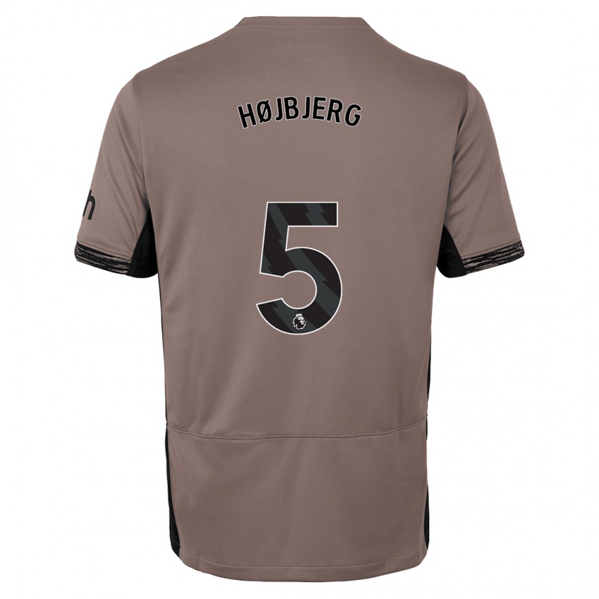 Herren Pierre Emile Hojbjerg #5 Dunkelbeige Ausweichtrikot Trikot 2023/24 T-Shirt