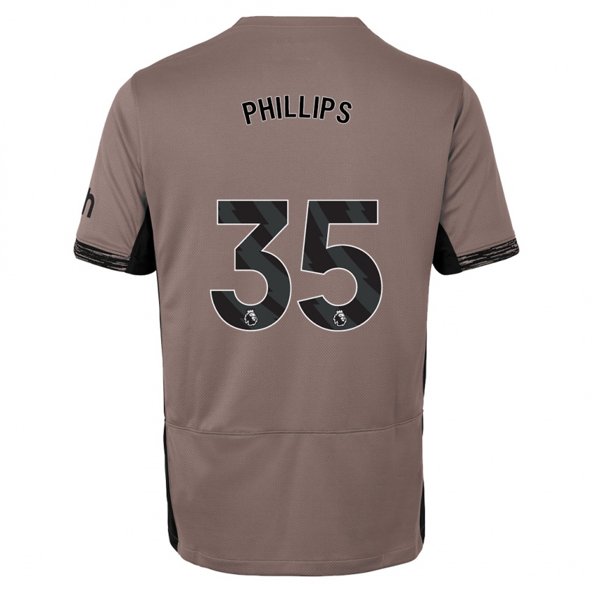 Herren Ashley Phillips #35 Dunkelbeige Ausweichtrikot Trikot 2023/24 T-Shirt