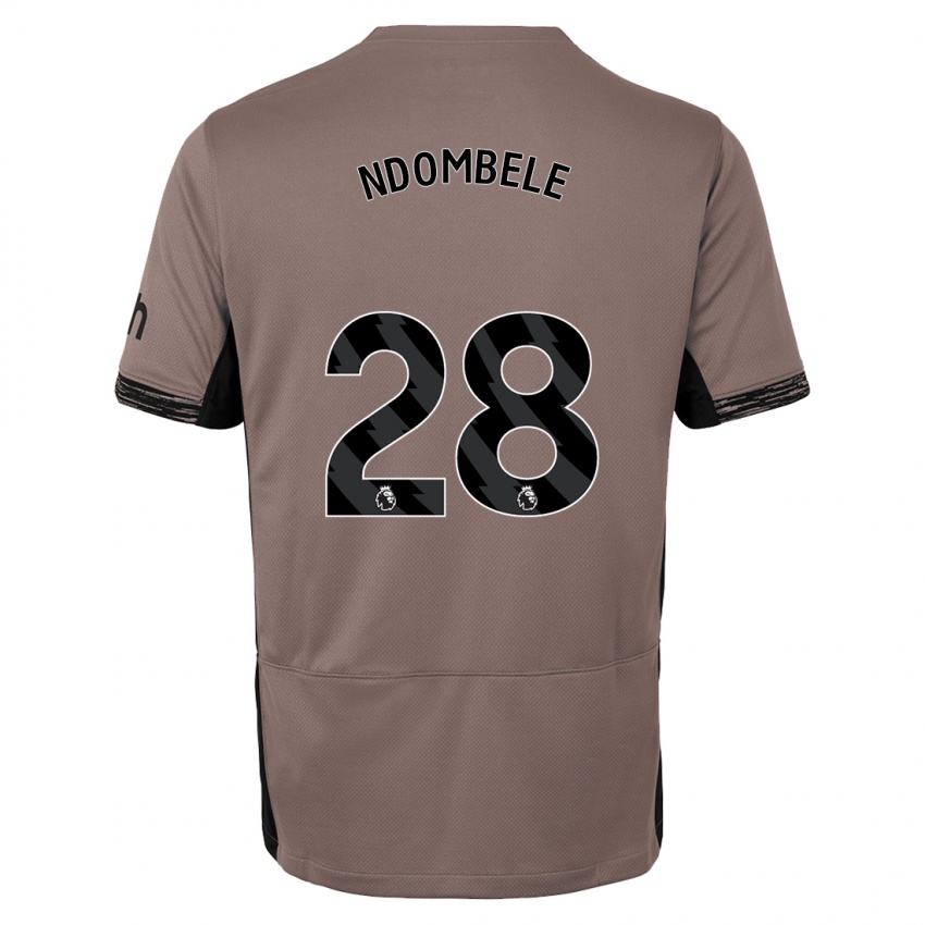 Herren Tanguy Ndombele #28 Dunkelbeige Ausweichtrikot Trikot 2023/24 T-Shirt