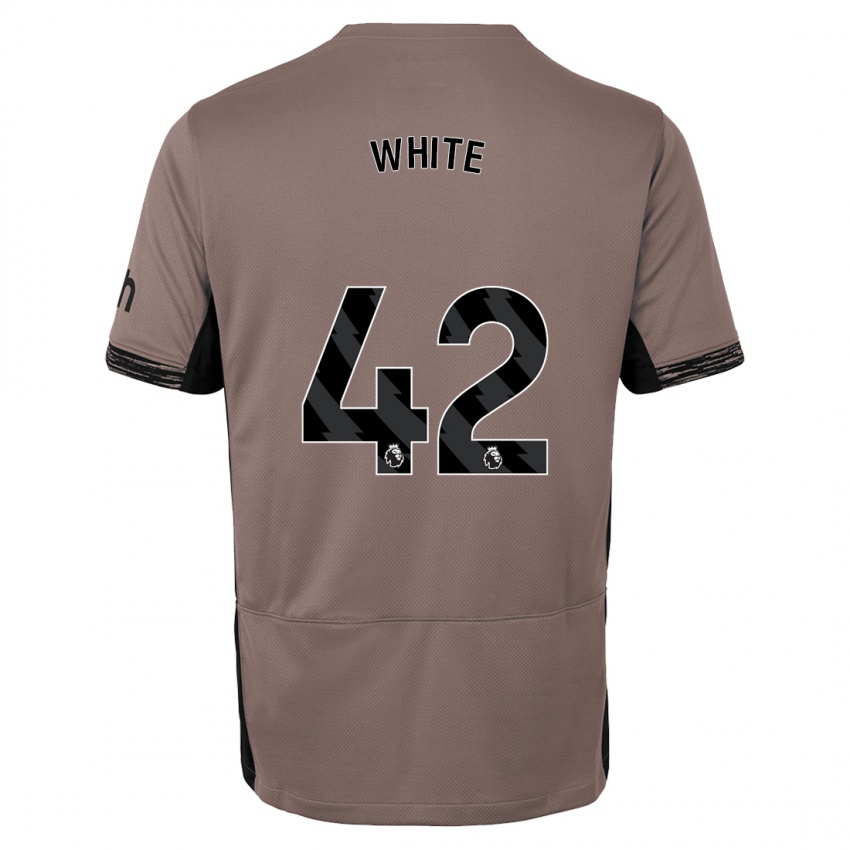 Herren Harvey White #42 Dunkelbeige Ausweichtrikot Trikot 2023/24 T-Shirt