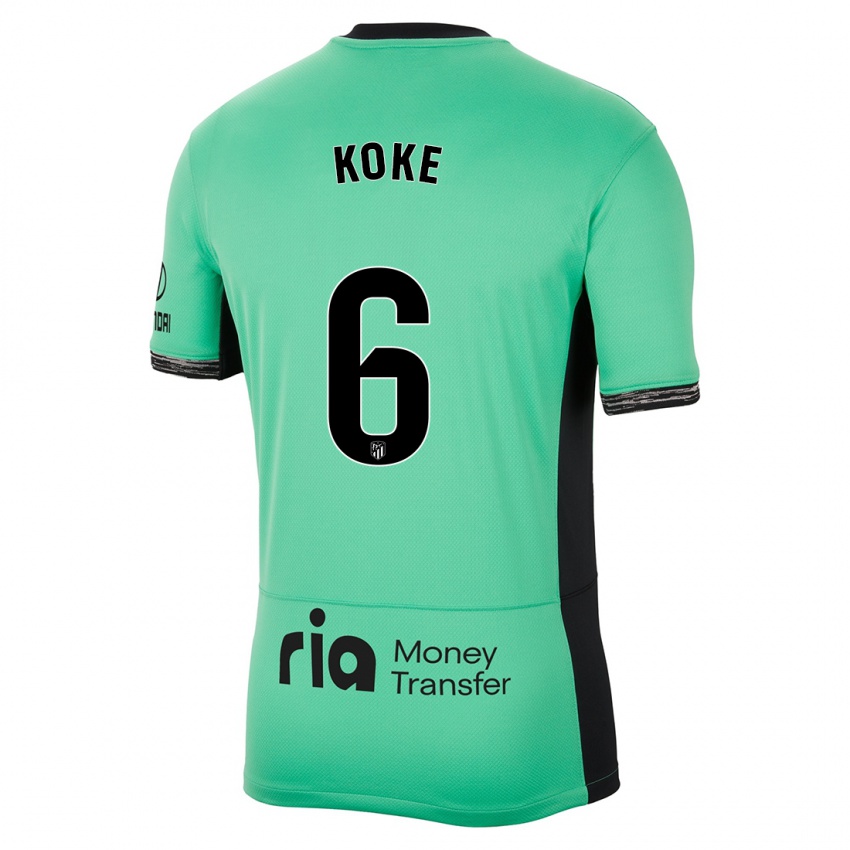 Herren Koke #6 Frühlingsgrün Ausweichtrikot Trikot 2023/24 T-Shirt