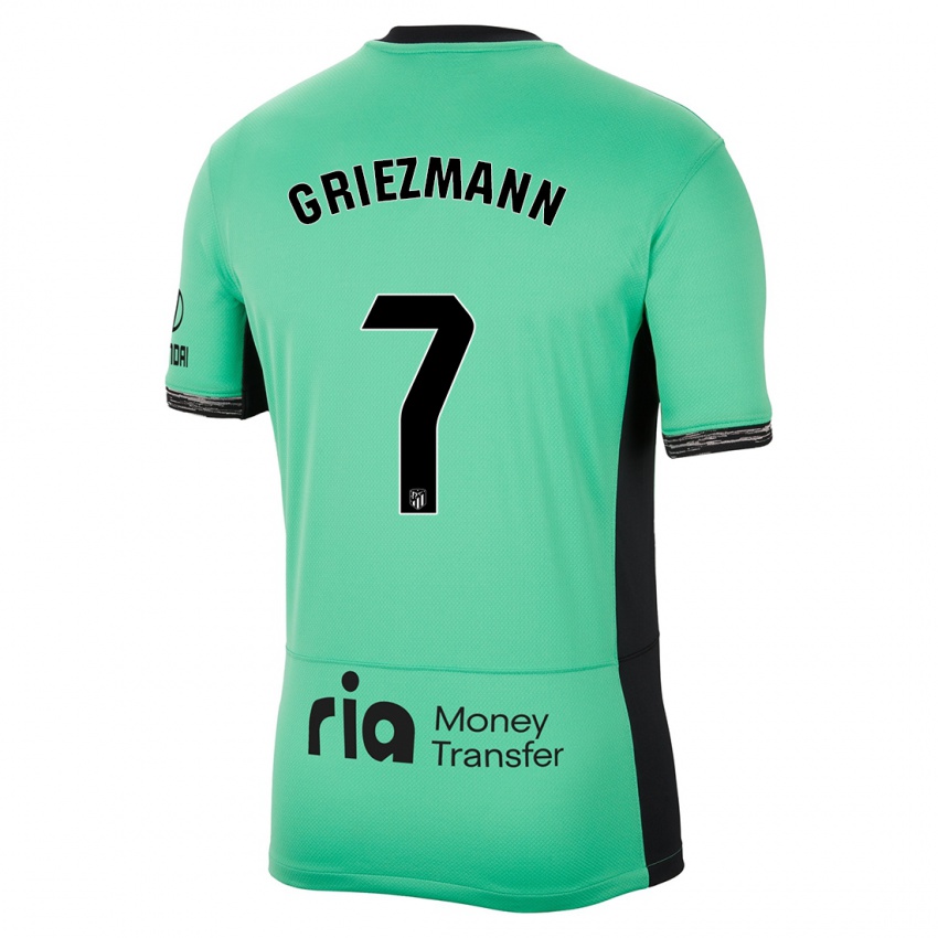 Herren Antoine Griezmann #7 Frühlingsgrün Ausweichtrikot Trikot 2023/24 T-Shirt