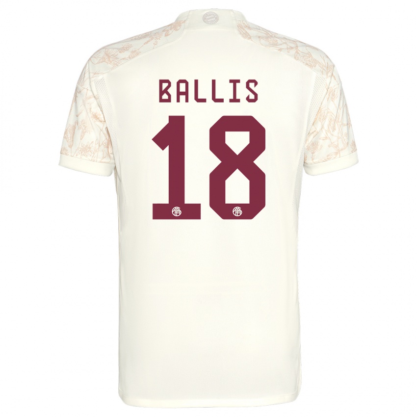 Herren Benjamin Ballis #18 Cremefarben Ausweichtrikot Trikot 2023/24 T-Shirt