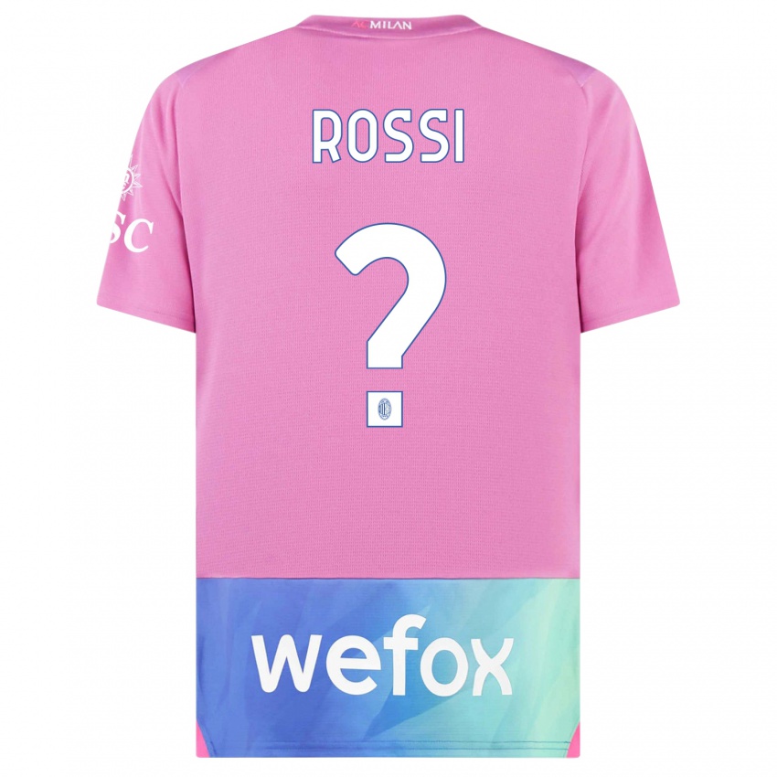 Herren Gianluca Rossi #0 Pink Lila Ausweichtrikot Trikot 2023/24 T-Shirt