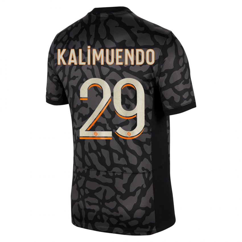 Herren Arnaud Kalimuendo #29 Schwarz Ausweichtrikot Trikot 2023/24 T-Shirt