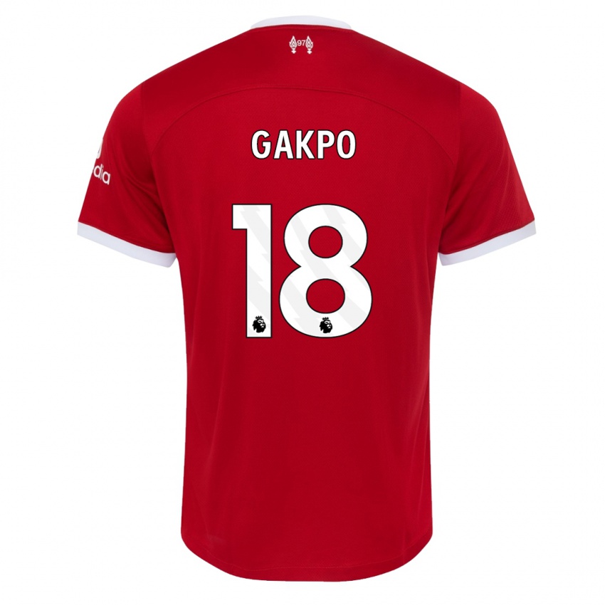 Damen Cody Gakpo #18 Rot Heimtrikot Trikot 2023/24 T-Shirt