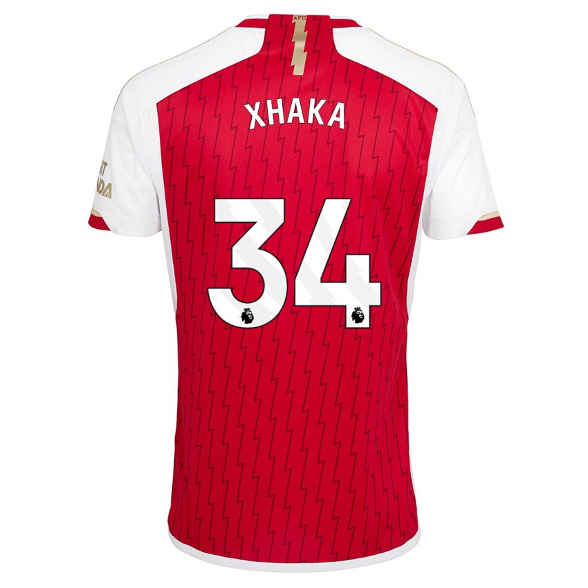 Damen Granit Xhaka #34 Rot Heimtrikot Trikot 2023/24 T-Shirt