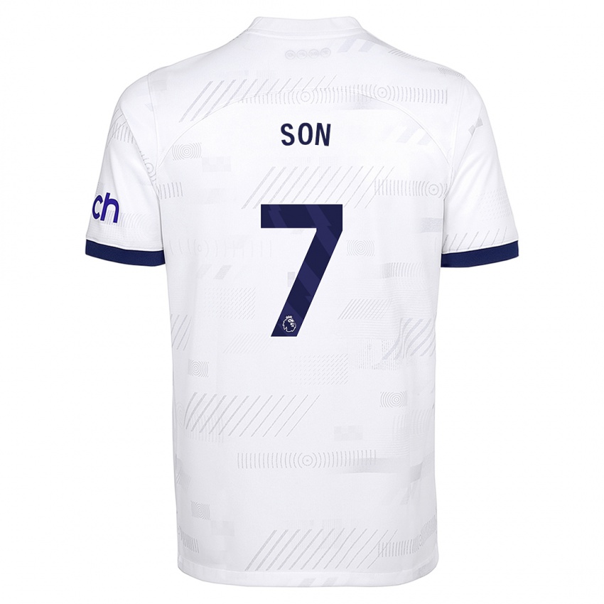 Damen Heung-Min Son #7 Weiß Heimtrikot Trikot 2023/24 T-Shirt