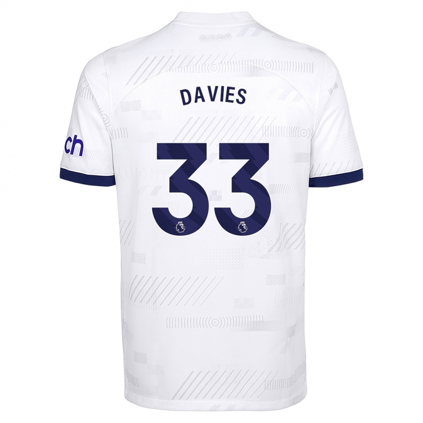 Damen Ben Davies #33 Weiß Heimtrikot Trikot 2023/24 T-Shirt