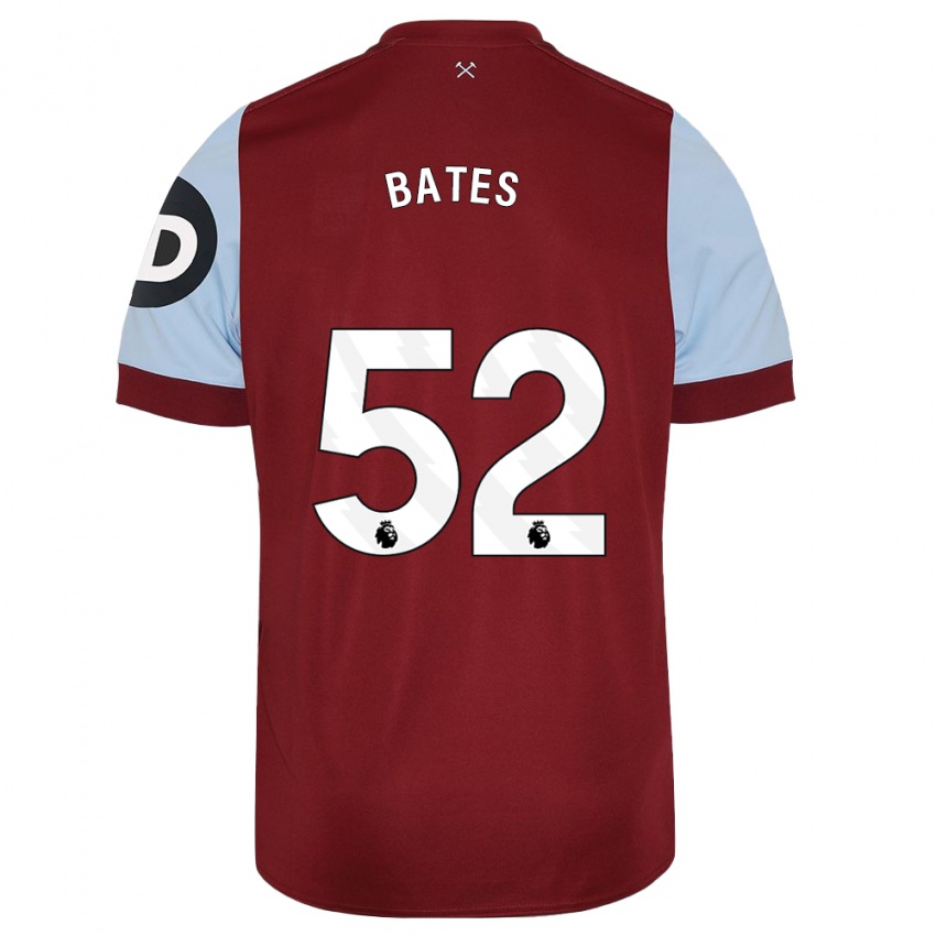 Damen Billy Bates #52 Kastanienbraun Heimtrikot Trikot 2023/24 T-Shirt