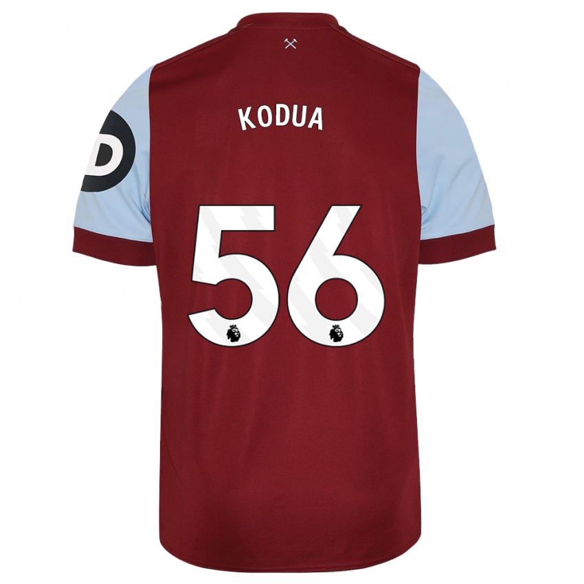 Damen Gideon Kodua #56 Kastanienbraun Heimtrikot Trikot 2023/24 T-Shirt