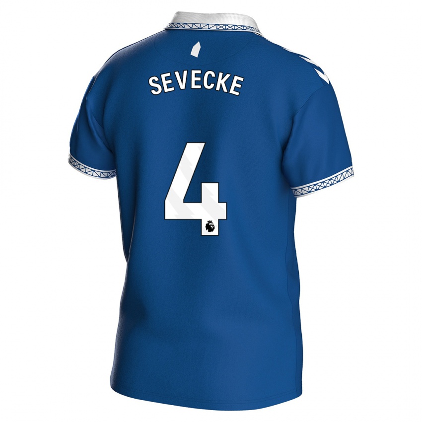 Damen Rikke Sevecke #4 Königsblau Heimtrikot Trikot 2023/24 T-Shirt