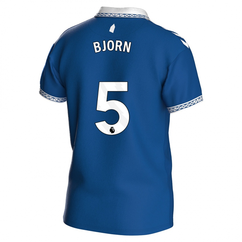 Damen Nathalie Bjorn #5 Königsblau Heimtrikot Trikot 2023/24 T-Shirt