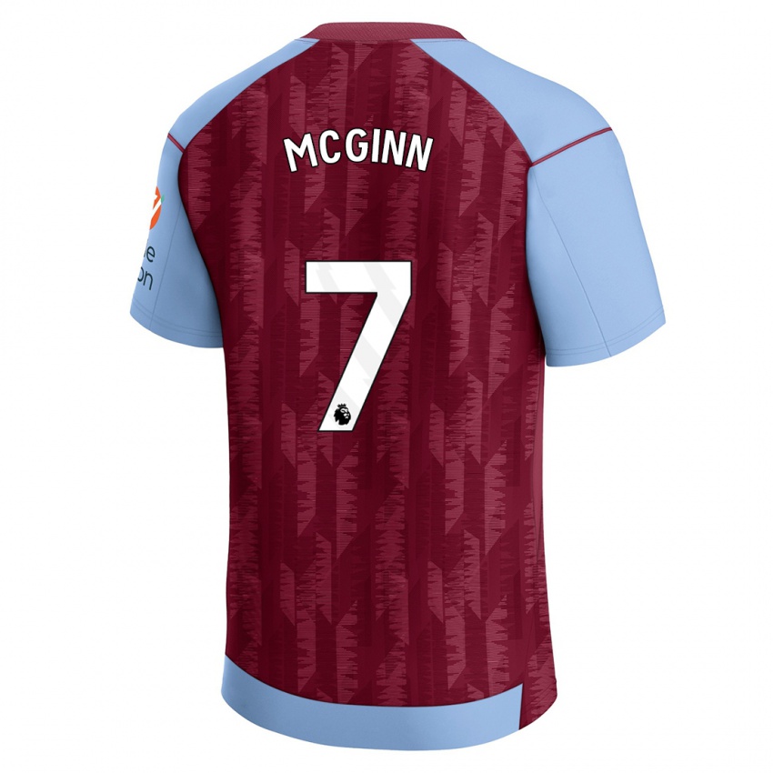 Damen John Mcginn #7 Weinrotblau Heimtrikot Trikot 2023/24 T-Shirt