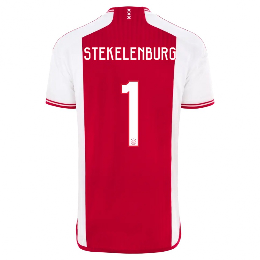 Damen Maarten Stekelenburg #1 Rot-Weiss Heimtrikot Trikot 2023/24 T-Shirt