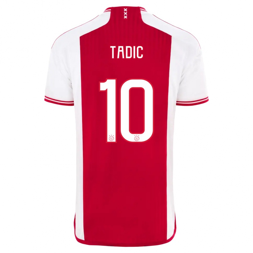 Damen Dusan Tadic #10 Rot-Weiss Heimtrikot Trikot 2023/24 T-Shirt