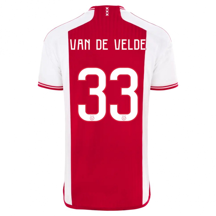 Damen Jonna Van De Velde #33 Rot-Weiss Heimtrikot Trikot 2023/24 T-Shirt