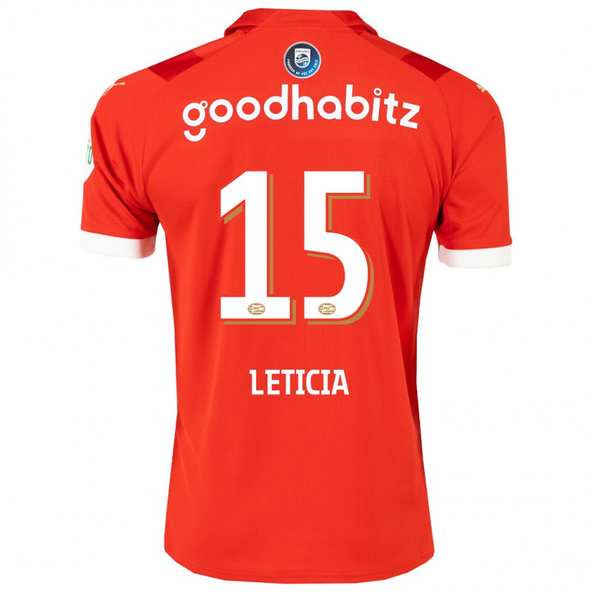Damen Brazil Bra Leticia #15 Rot Heimtrikot Trikot 2023/24 T-Shirt