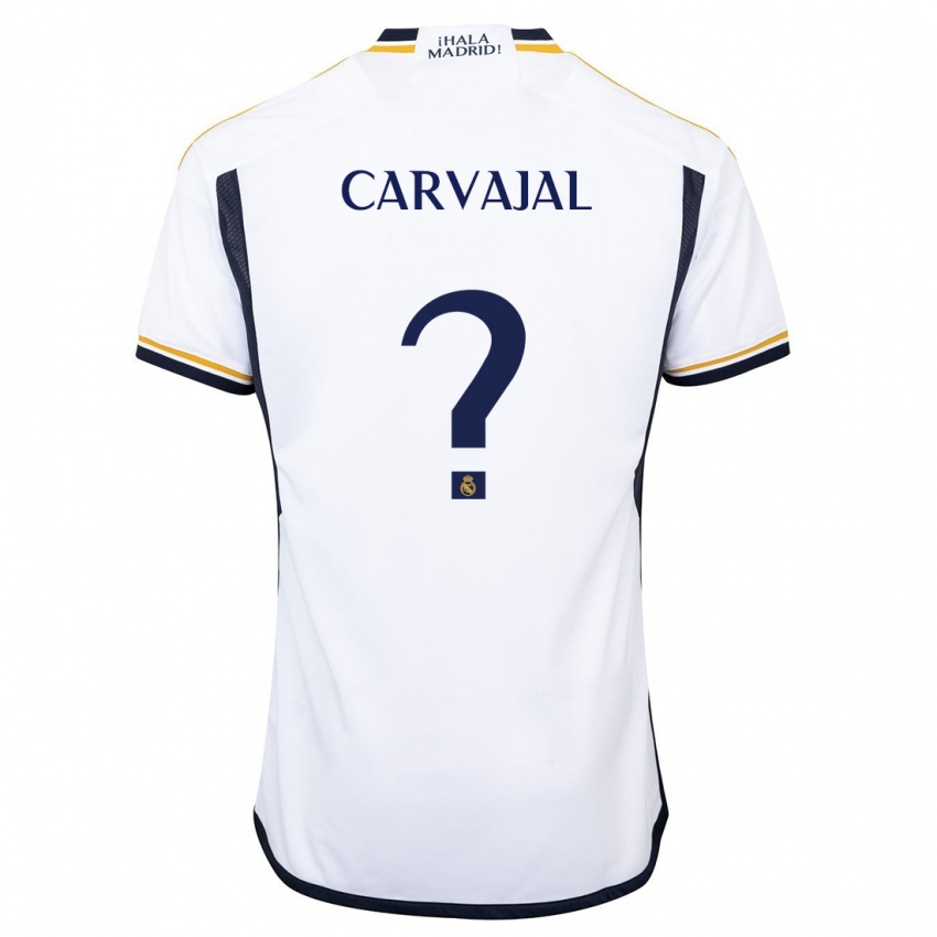 Damen Angel Carvajal #0 Weiß Heimtrikot Trikot 2023/24 T-Shirt