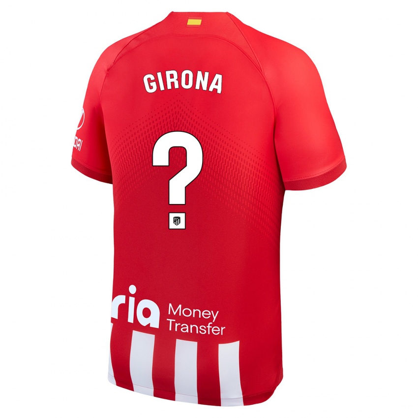 Damen Raúl Girona #0 Rot-Weiss Heimtrikot Trikot 2023/24 T-Shirt