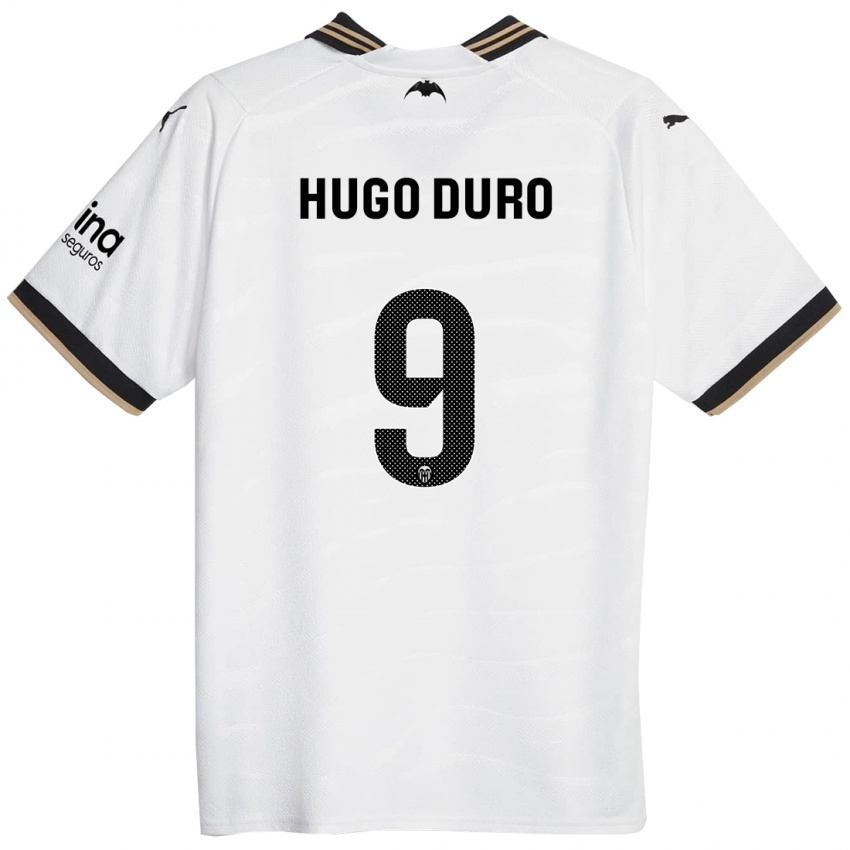 Damen Hugo Duro #9 Weiß Heimtrikot Trikot 2023/24 T-Shirt