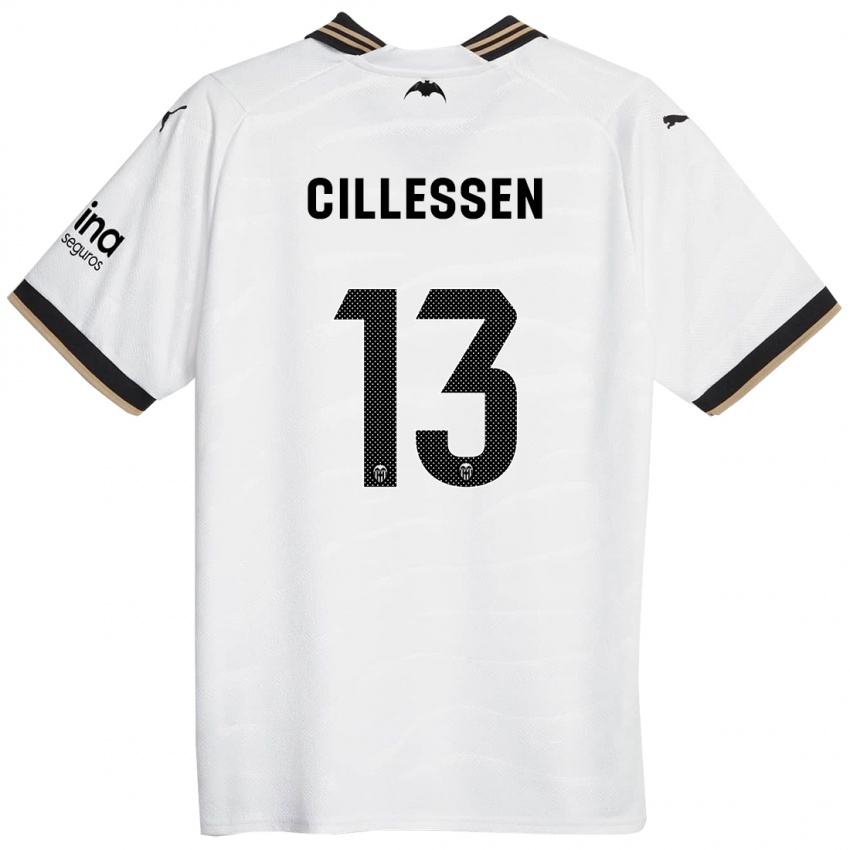 Damen Jasper Cillessen #13 Weiß Heimtrikot Trikot 2023/24 T-Shirt