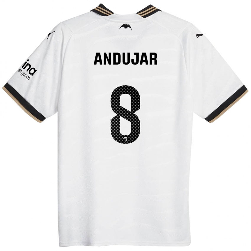 Damen Candela Andujar #8 Weiß Heimtrikot Trikot 2023/24 T-Shirt