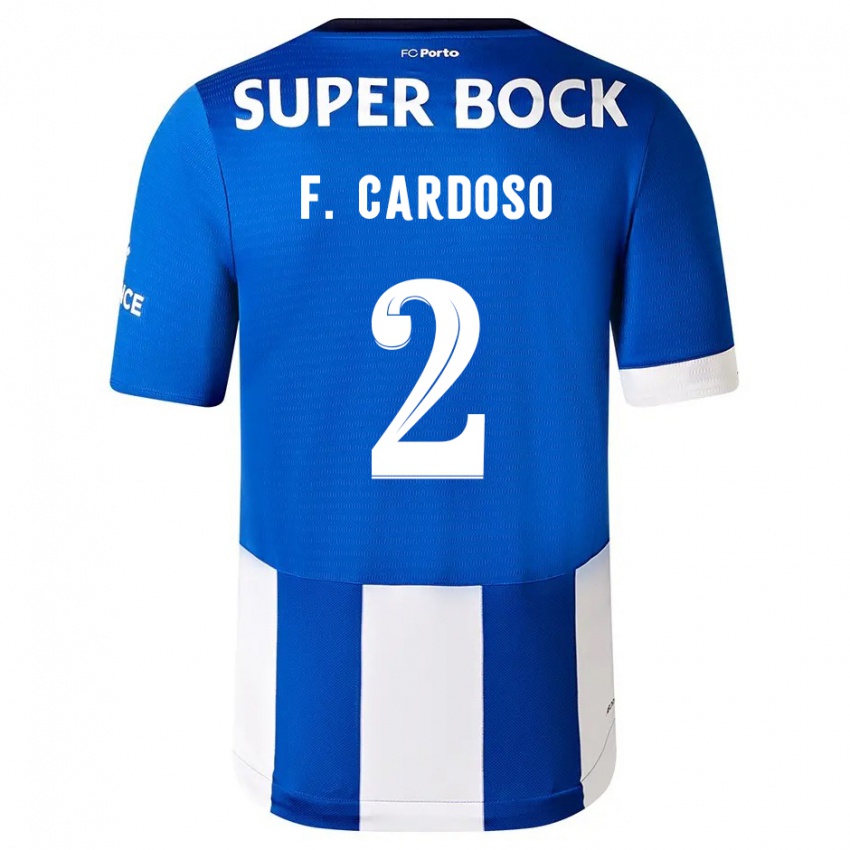 Damen Fabio Cardoso #2 Blau Weiss Heimtrikot Trikot 2023/24 T-Shirt
