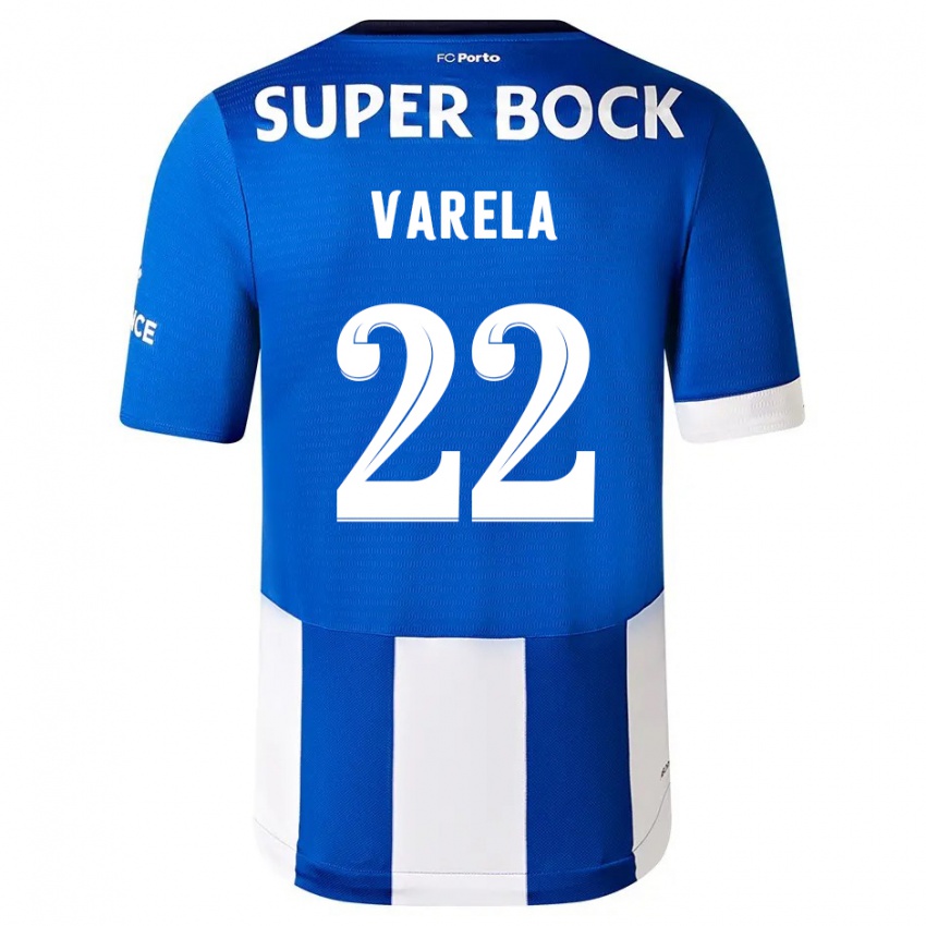 Damen Alan Varela #22 Blau Weiss Heimtrikot Trikot 2023/24 T-Shirt