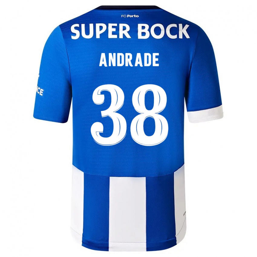 Damen Fernando Andrade #38 Blau Weiss Heimtrikot Trikot 2023/24 T-Shirt