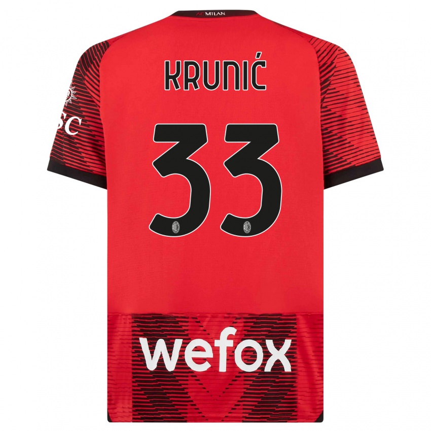 Damen Rade Krunic #33 Rot Schwarz Heimtrikot Trikot 2023/24 T-Shirt