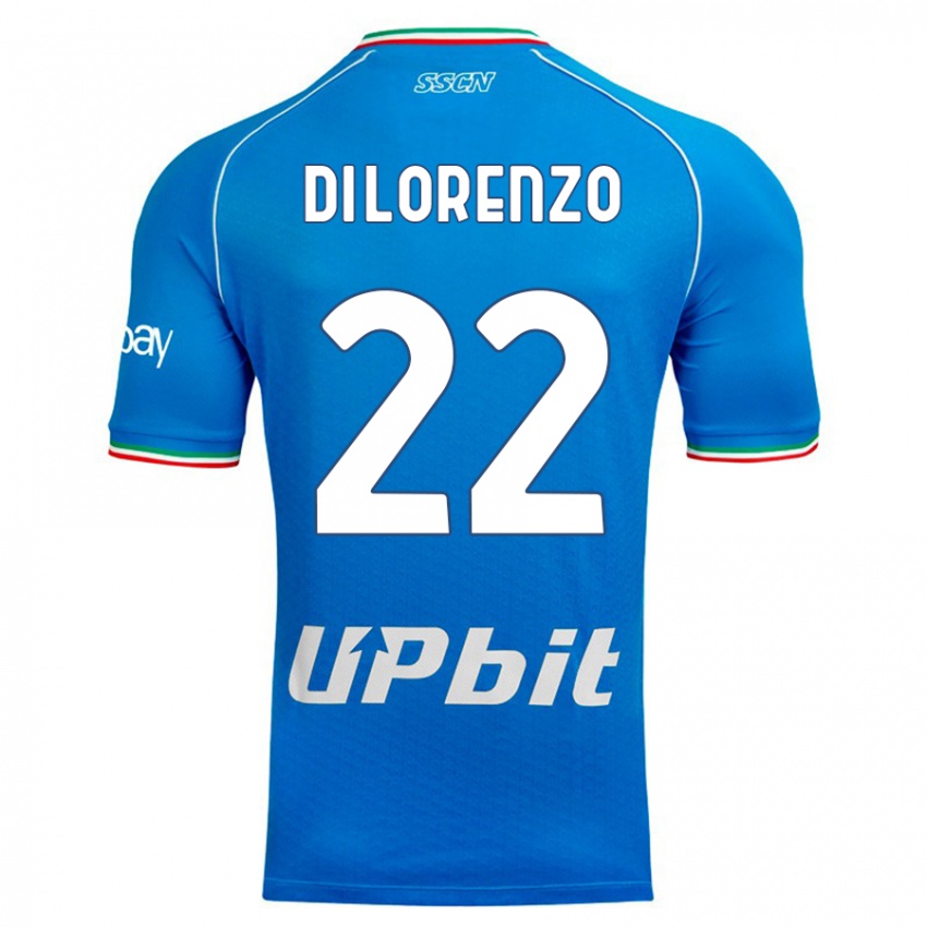 Damen Giovanni Di Lorenzo #22 Himmelblau Heimtrikot Trikot 2023/24 T-Shirt