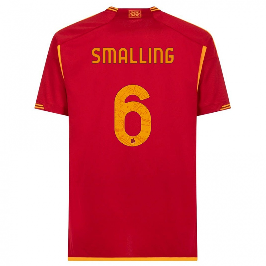 Damen Chris Smalling #6 Rot Heimtrikot Trikot 2023/24 T-Shirt