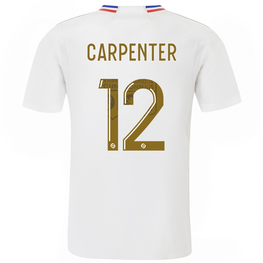 Damen Ellie Carpenter #12 Weiß Heimtrikot Trikot 2023/24 T-Shirt