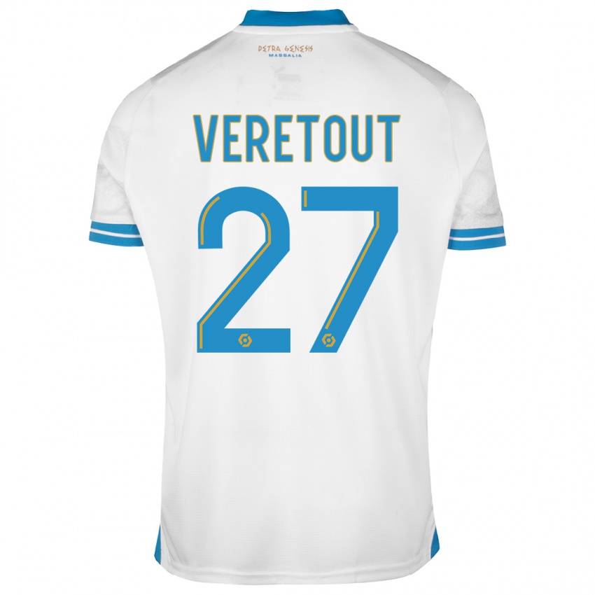 Damen Jordan Veretout #27 Weiß Heimtrikot Trikot 2023/24 T-Shirt