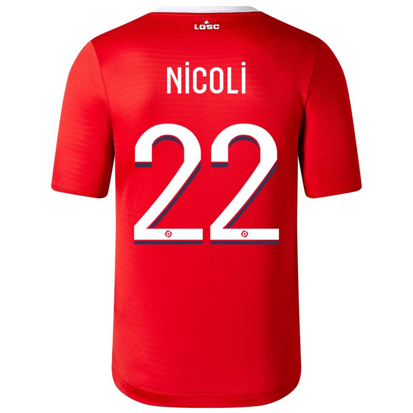 Damen Morgane Nicoli #22 Rot Heimtrikot Trikot 2023/24 T-Shirt