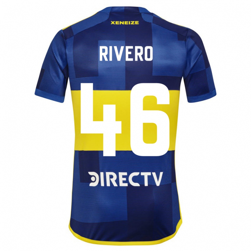 Damen Simon Rivero #46 Dunkelblau Gelb Heimtrikot Trikot 2023/24 T-Shirt