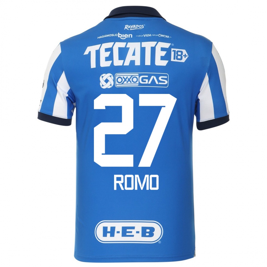 Damen Luis Romo #27 Blau Weiss Heimtrikot Trikot 2023/24 T-Shirt