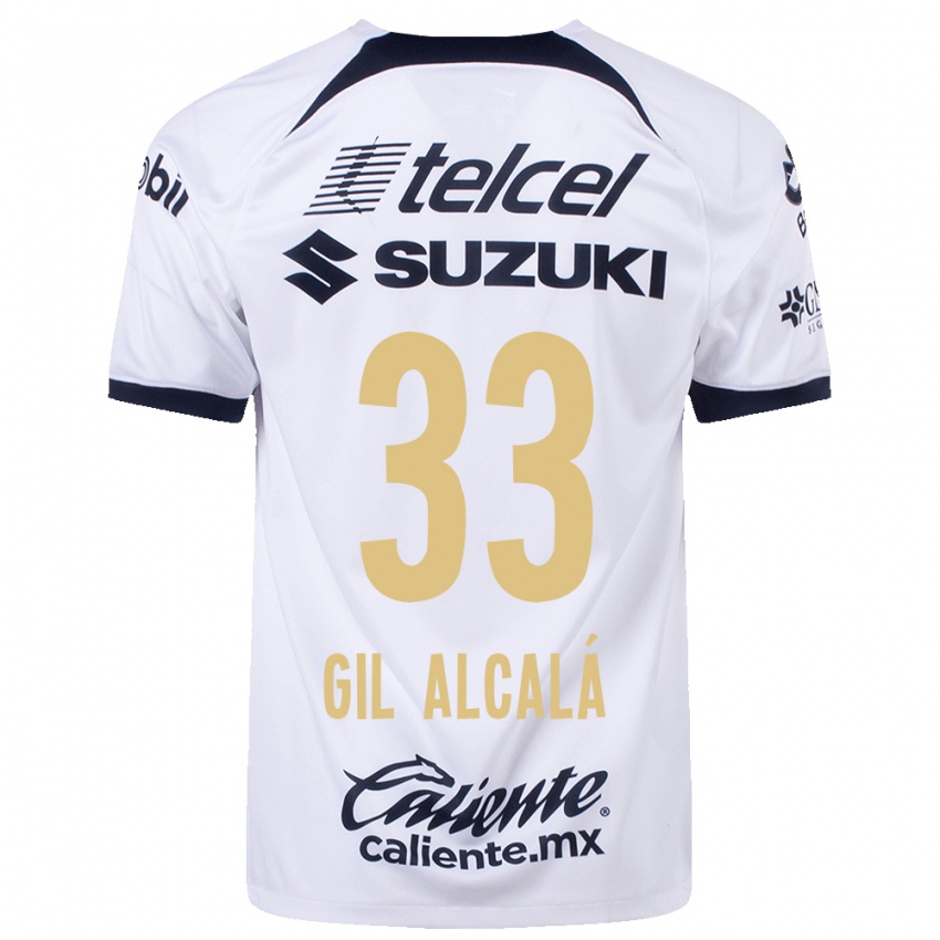 Damen Gil Alcala #33 Weiß Heimtrikot Trikot 2023/24 T-Shirt