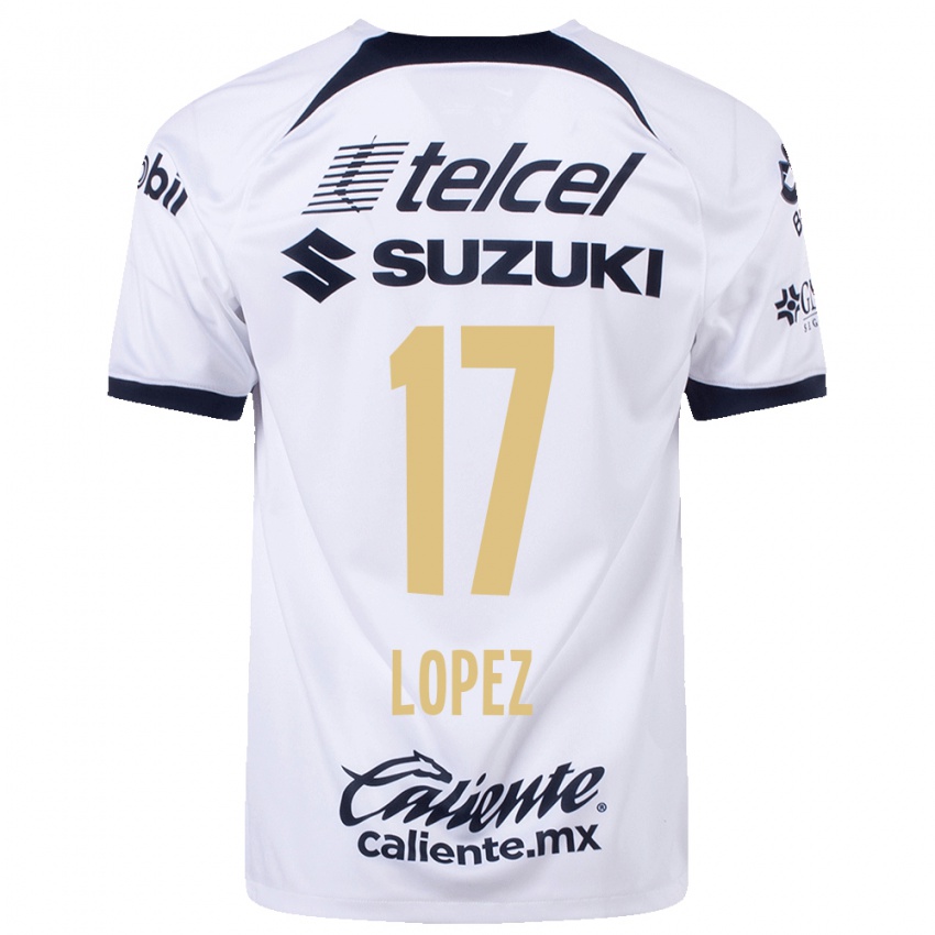 Damen Leonel Lopez #17 Weiß Heimtrikot Trikot 2023/24 T-Shirt