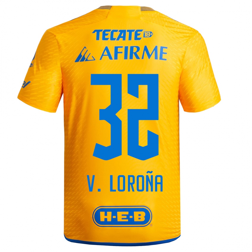 Damen Vladimir Lorona #32 Gelb Heimtrikot Trikot 2023/24 T-Shirt