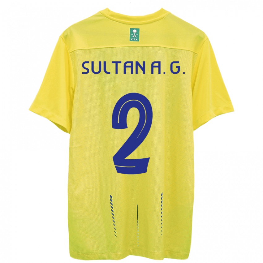 Damen Sultan Al-Ghannam #2 Gelb Heimtrikot Trikot 2023/24 T-Shirt