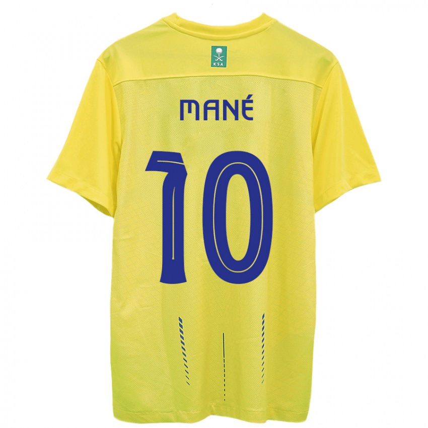 Damen Sadio Mane #10 Gelb Heimtrikot Trikot 2023/24 T-Shirt