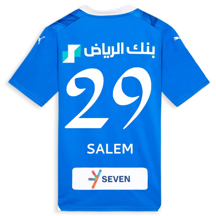 Damen Salem Al-Dawsari #29 Blau Heimtrikot Trikot 2023/24 T-Shirt