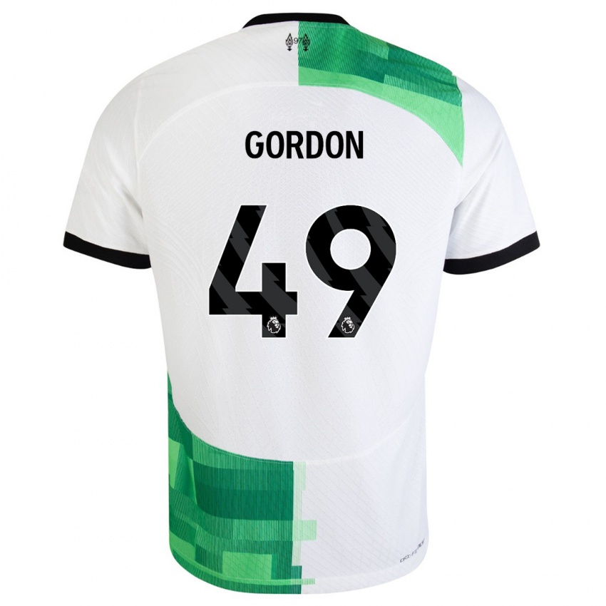 Damen Kaide Gordon #49 Weiß Grün Auswärtstrikot Trikot 2023/24 T-Shirt