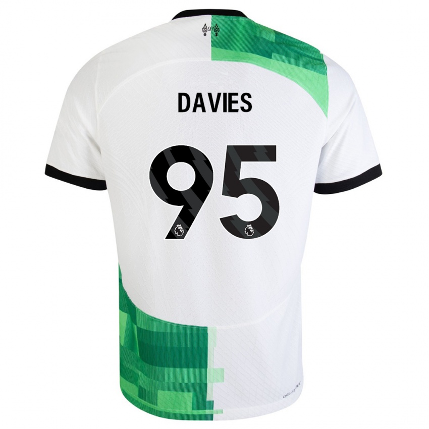 Damen Harvey Davies #95 Weiß Grün Auswärtstrikot Trikot 2023/24 T-Shirt