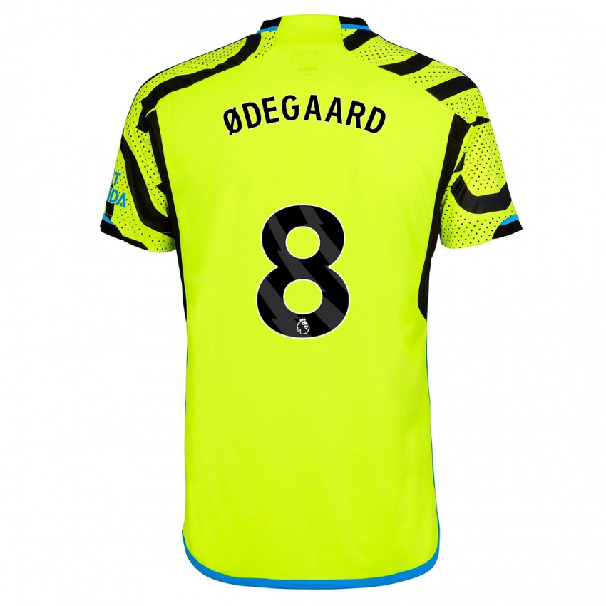 Damen Martin Odegaard #8 Gelb Auswärtstrikot Trikot 2023/24 T-Shirt