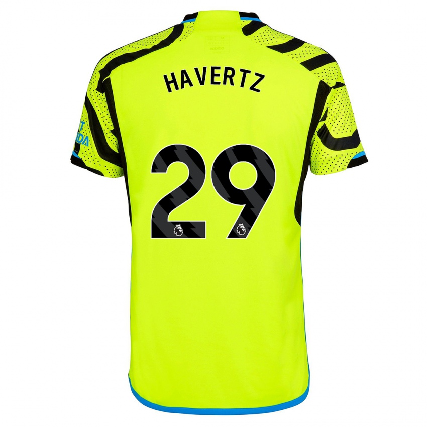 Damen Kai Havertz #29 Gelb Auswärtstrikot Trikot 2023/24 T-Shirt